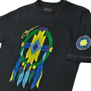 Coogi Dreamcatcher Graphic T-Shirt Mens XL Short Sleeve Black Vtg Native America